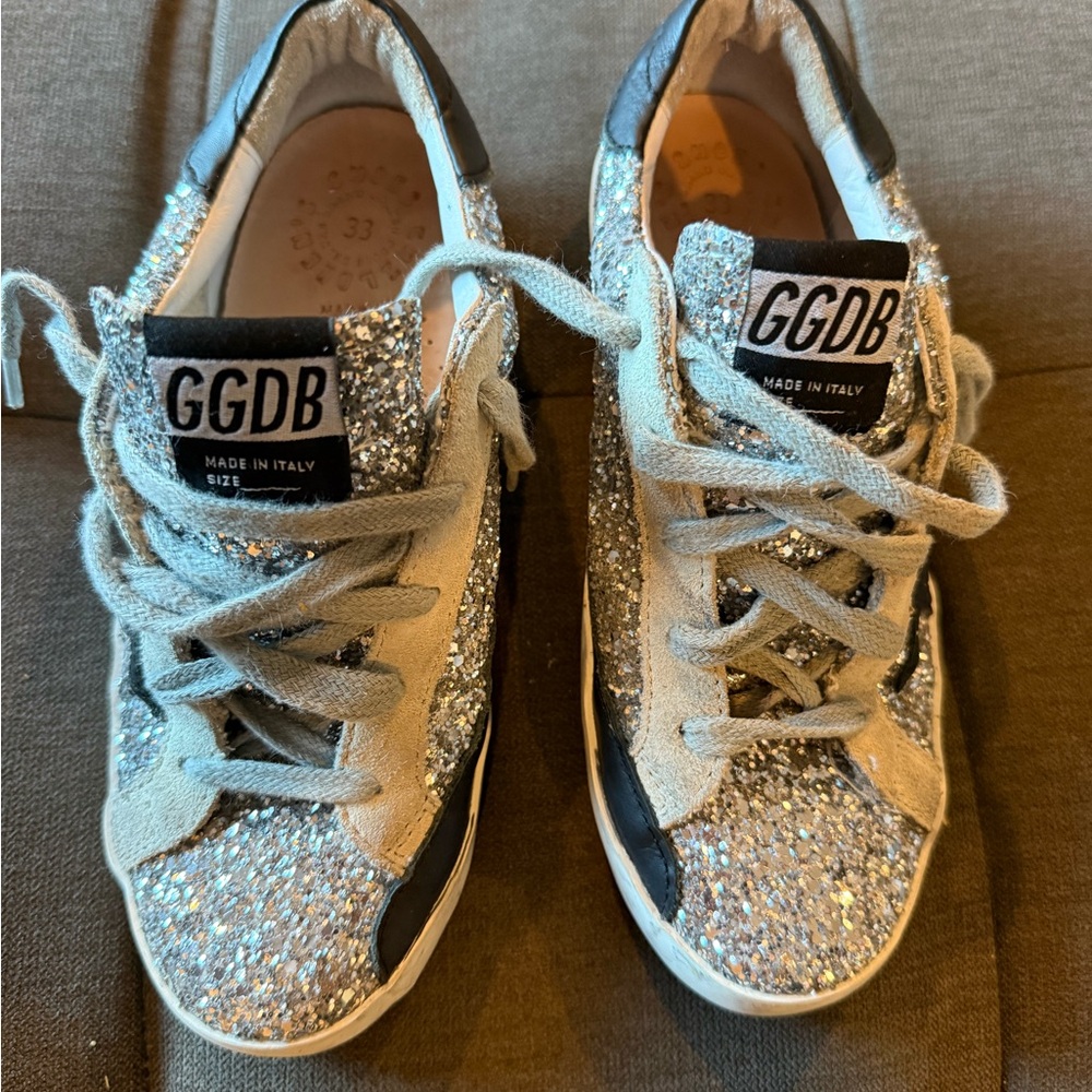 Golden Goose Kid’s Super Star Glitter Sneakers EU 33 (GGDB) - Made in Italy